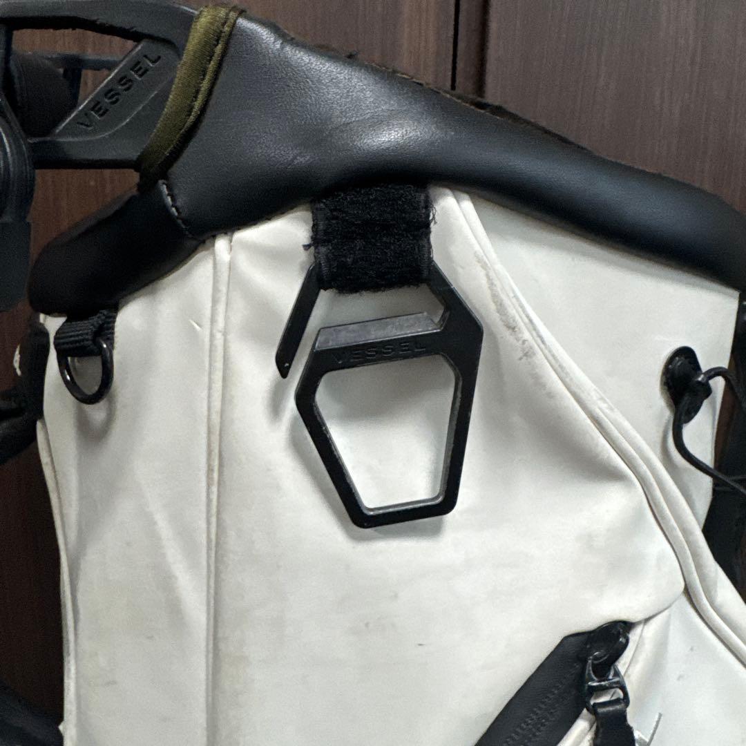 VESSEL Player 3.0 キャディバッグ ホワイト フード　カバー付き