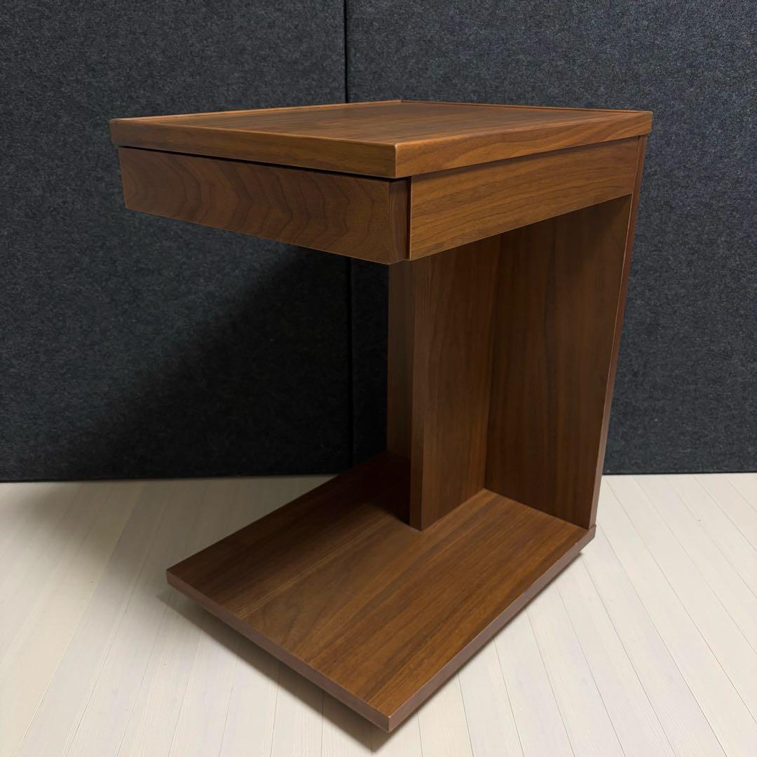 レグナテック　ジラーレ　ウォールナット　サイドテーブル　引き出し　ローテーブル