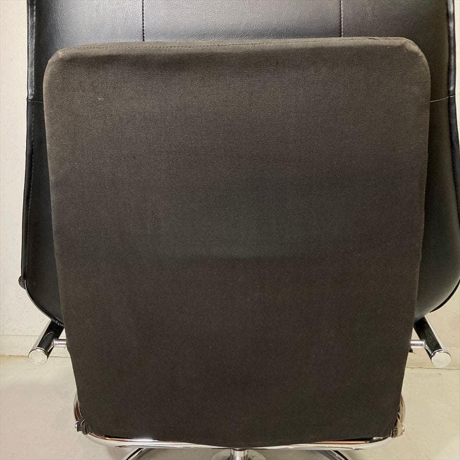 ヴィンテージ フランスベッド レザーパーソナルチェア オットマン(難あり)セット