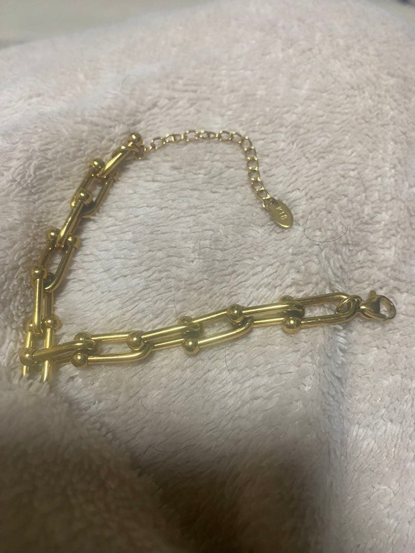 早い者勝ちでゴールドリンクチェーンブレスレット