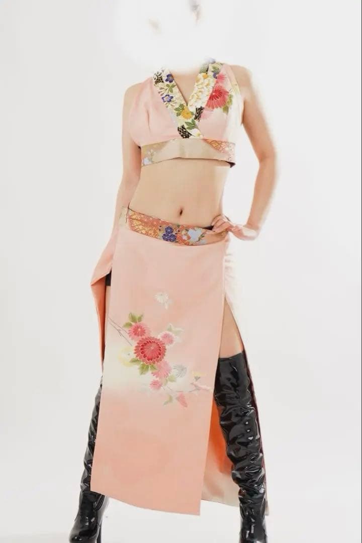 振袖　着物リメイクダンス衣装　#10