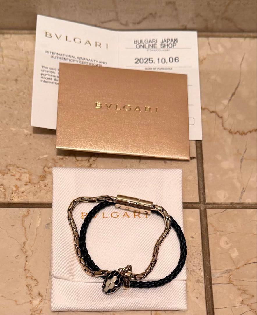 セルペンティ フォーエバー レザーブレスレット