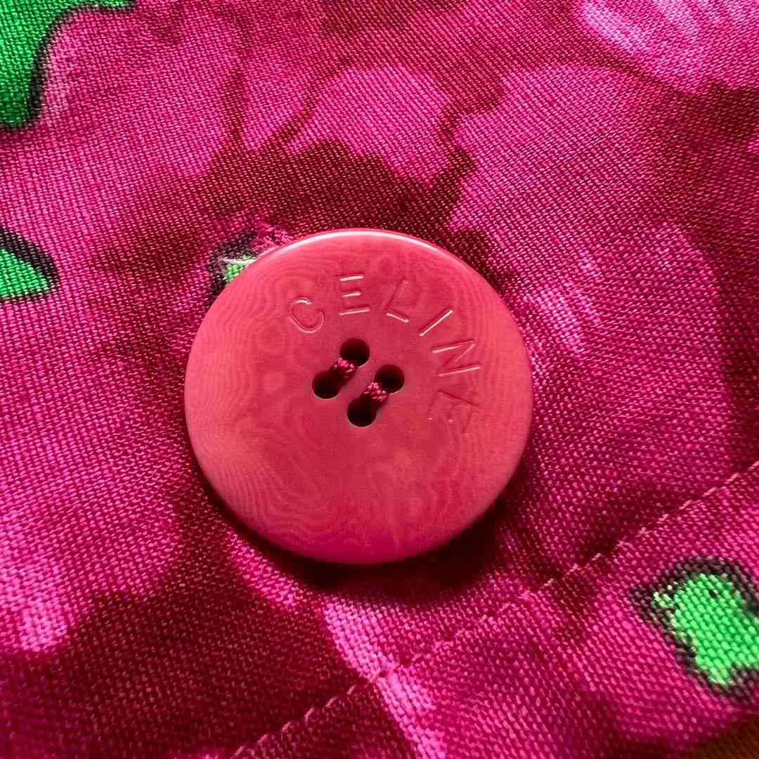 celine セリーヌ　花柄　ボタニカル　セットアップ　ベスト　スカート　レア