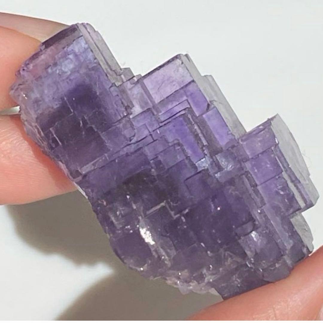 希少!! 福建省産地 パープルフローライト キューブ 天然石 パワーストーン