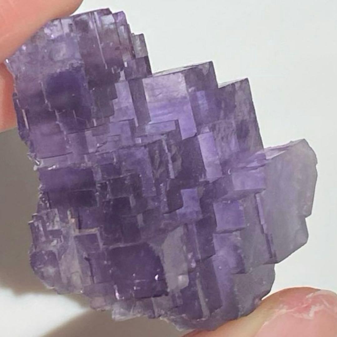 希少!! 福建省産地 パープルフローライト キューブ 天然石 パワーストーン