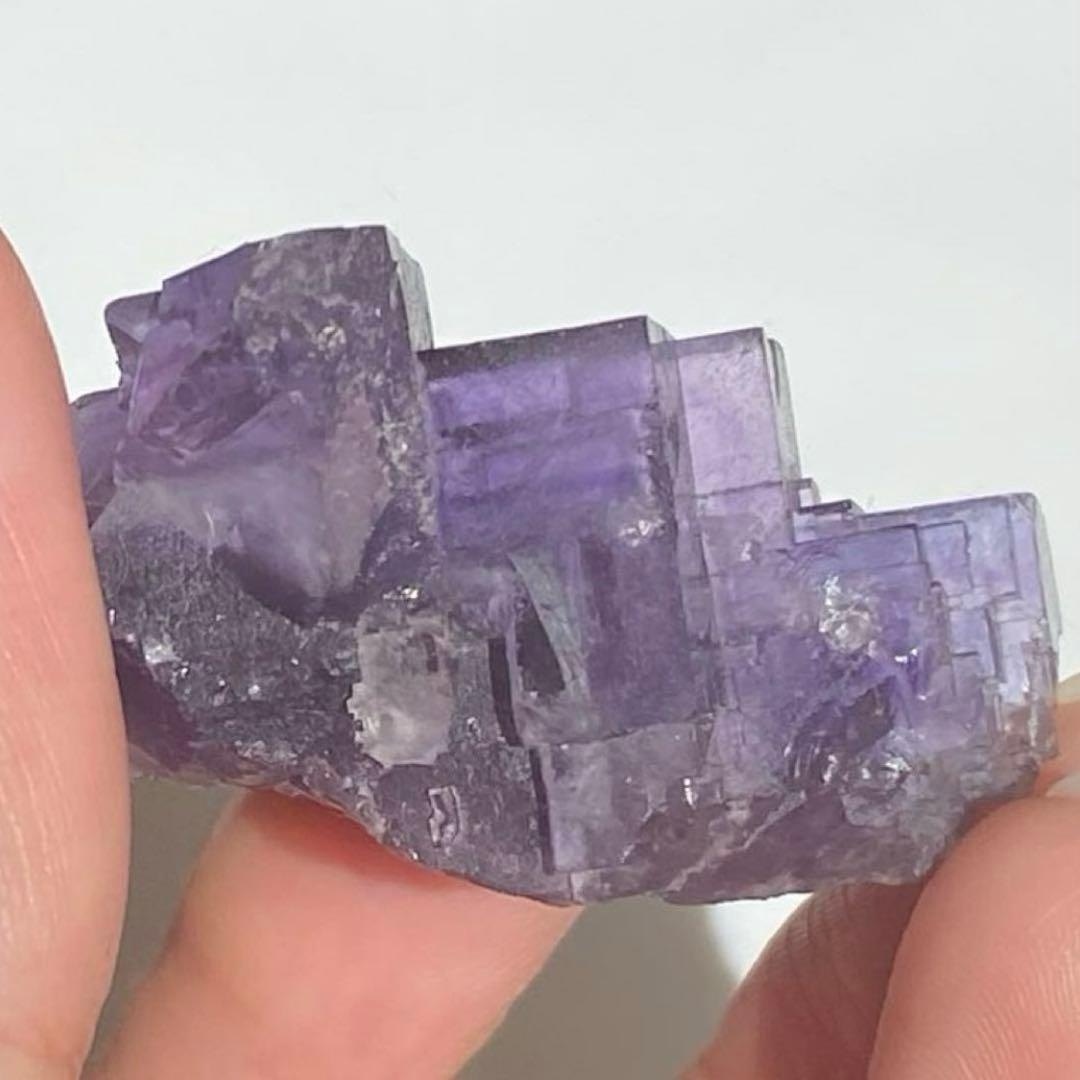 希少!! 福建省産地 パープルフローライト キューブ 天然石 パワーストーン