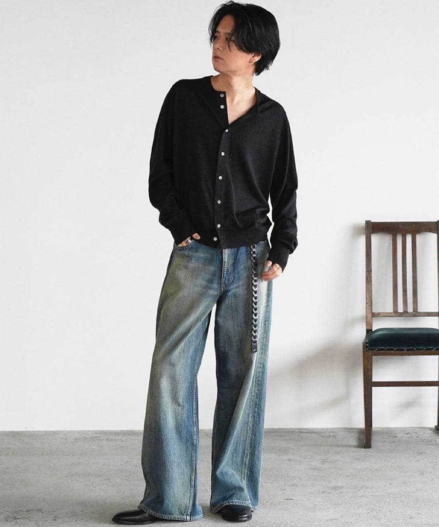 【おーてる】LIDNM W/Si/Ca 18G Crew Cardigan