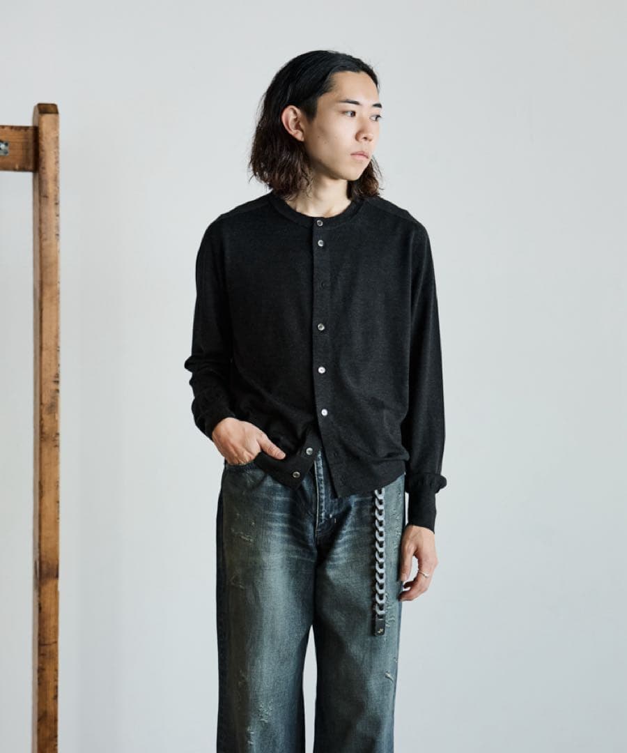 【おーてる】LIDNM W/Si/Ca 18G Crew Cardigan
