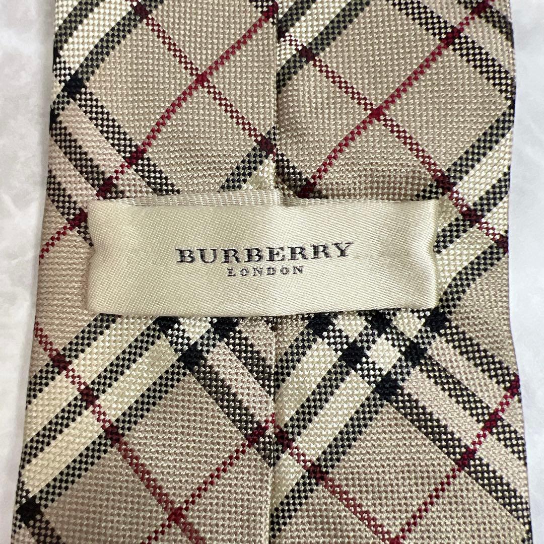 美品✨超人気デザイン✨️バーバリーロンドン ネクタイ ノバチェック ベージュ