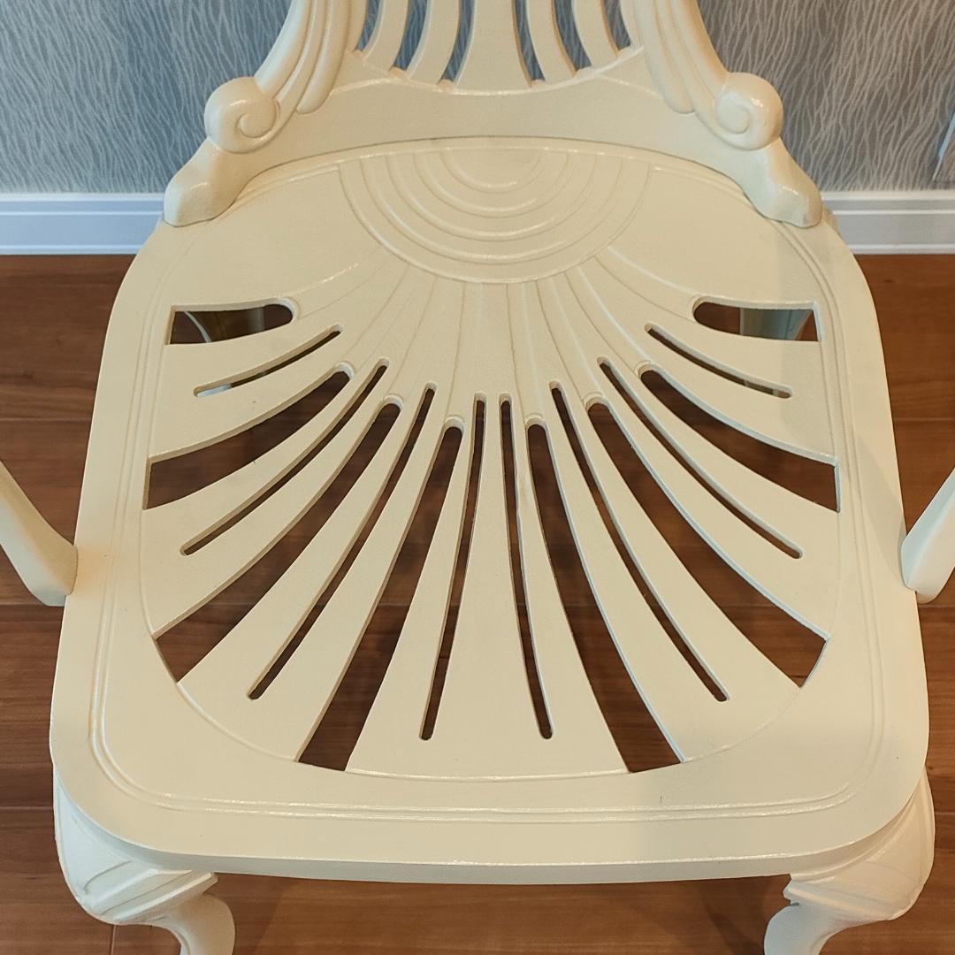 〈未使用〉ヒカリ　アームチェア　シェラトン　鋳物　2脚セット