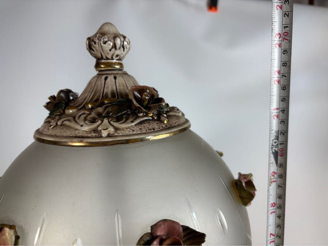 イタリア製 アンティーク 照明 スタンドライト 薔薇