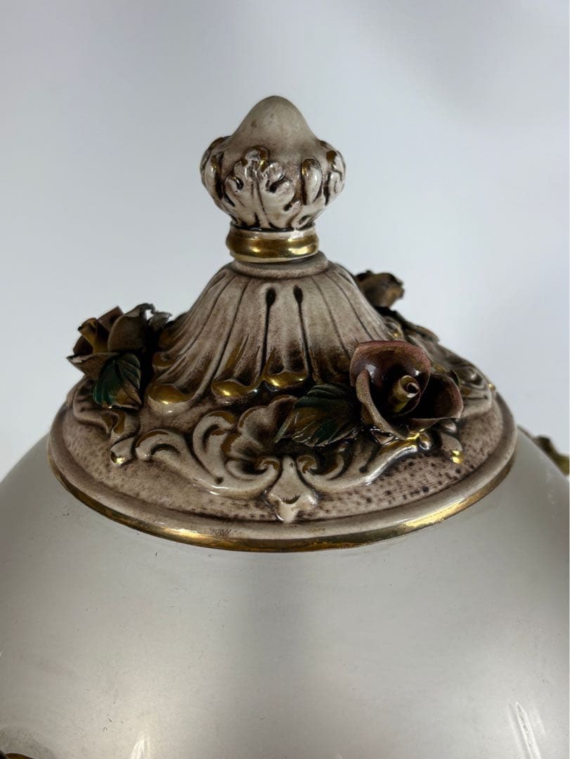 イタリア製 アンティーク 照明 スタンドライト 薔薇