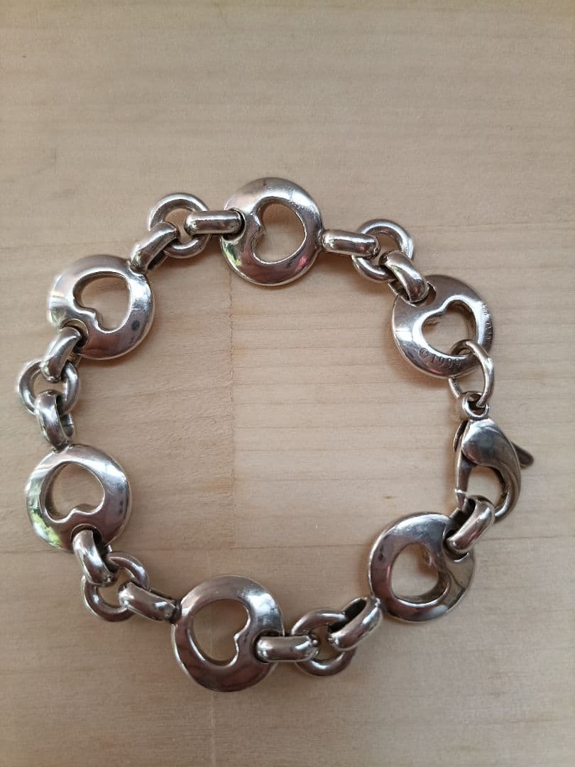 オールドティファニーハートリンクブレスレット