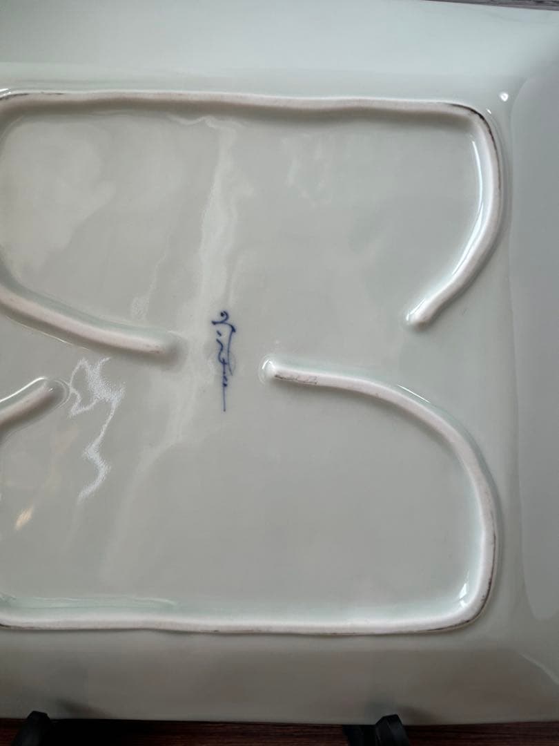 有田焼そうた窯　花弁紋9寸　正方形角盛皿