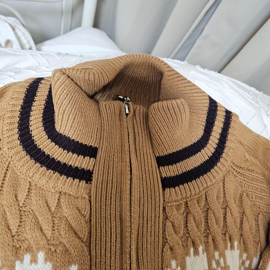 Mary knit cowichan　ブラウン