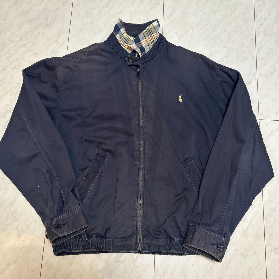 希少三角タグ　80s ラルフローレン スイングトップ ナス紺　ジャマイカ製 L