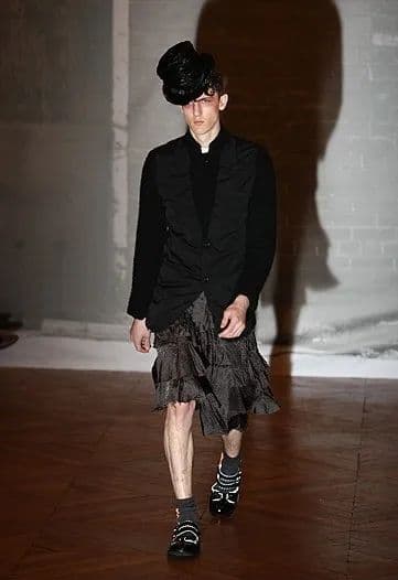 コムデギャルソンオムプリュス　09AW総柄ラップスカート