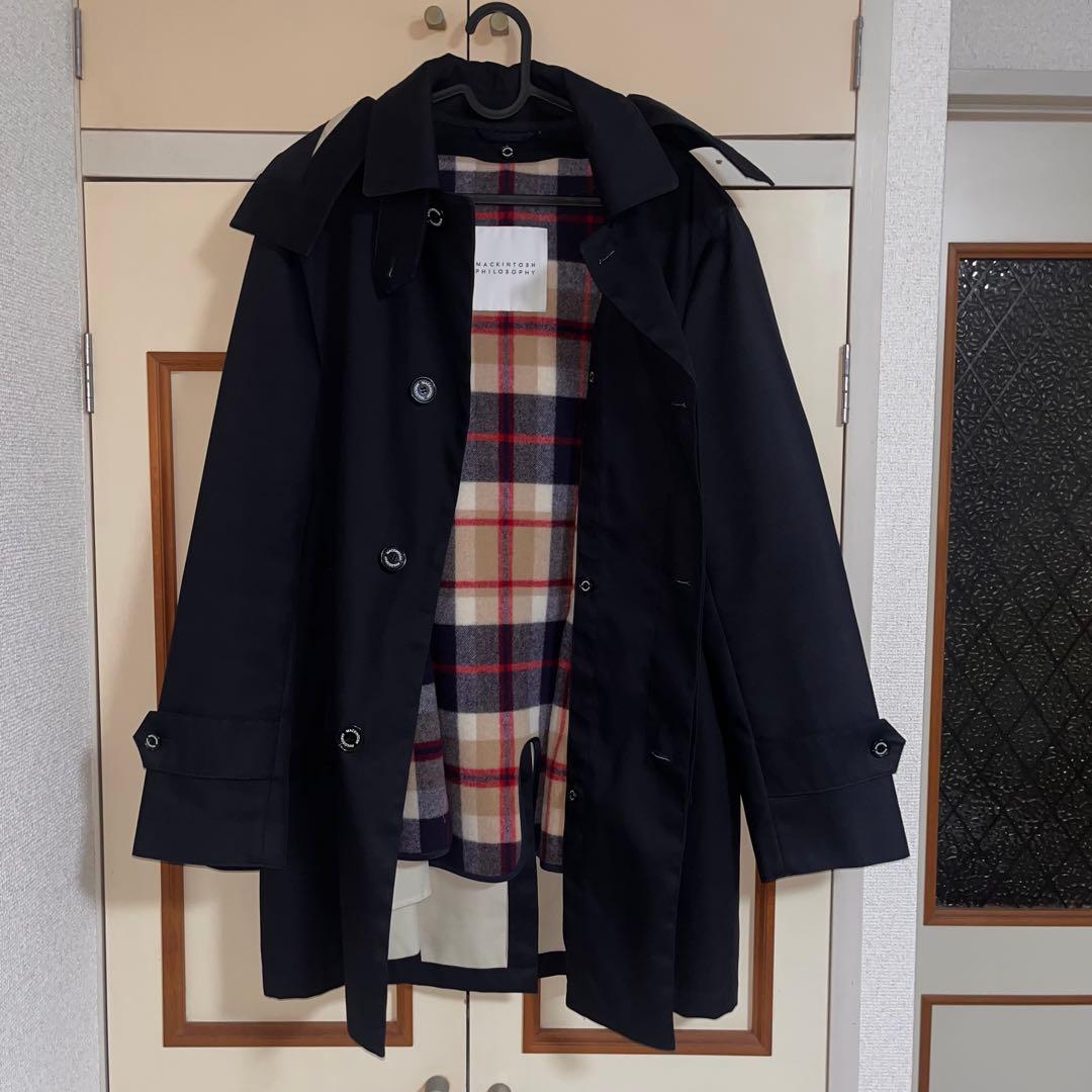 【美品】マッキントッシュフィロソフィー　トレンチコート フード40 ライナー付き