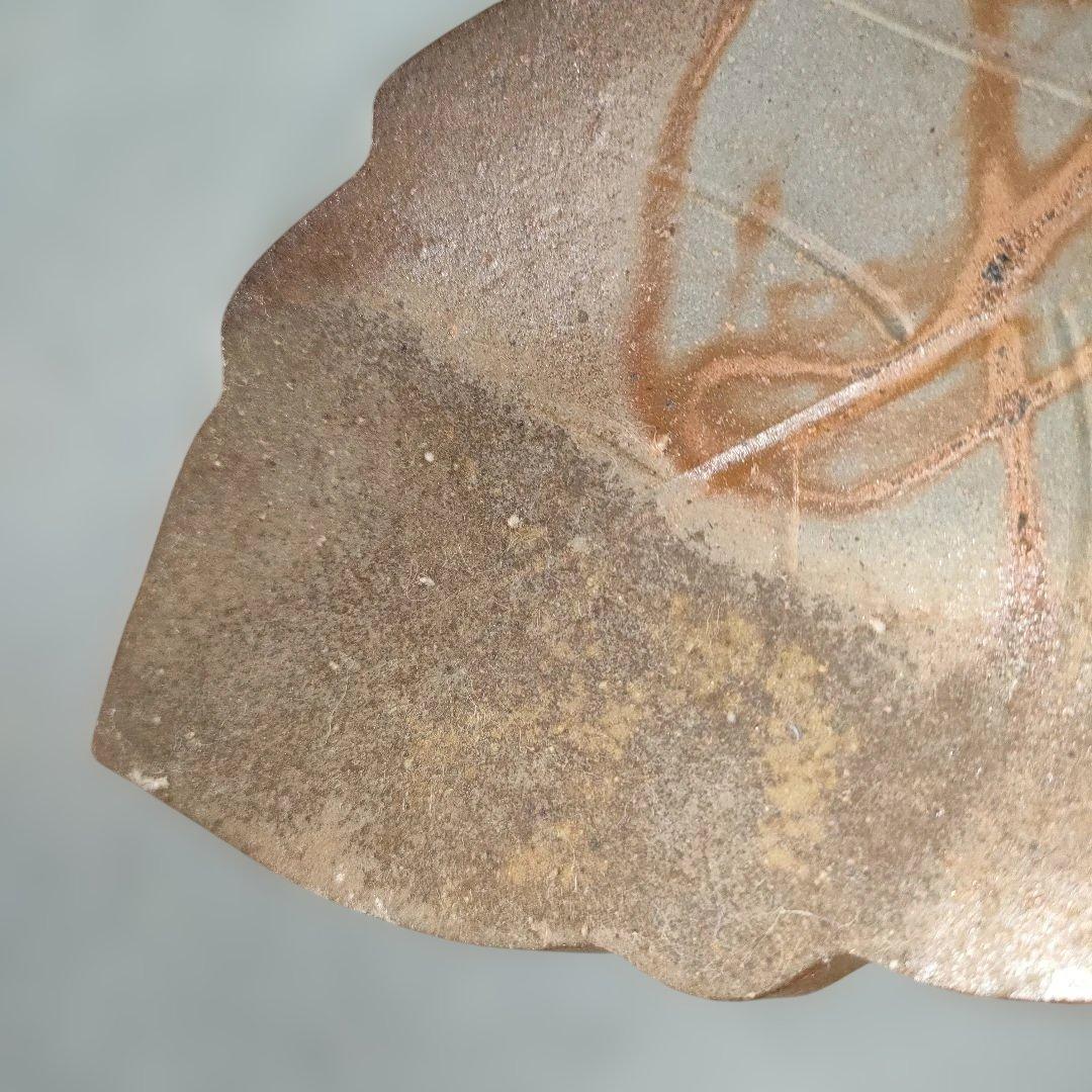 A1342-3/備前焼/閑谷窯/目澤孝 作/備前葉形皿5客/共箱/銘々皿/飾皿/