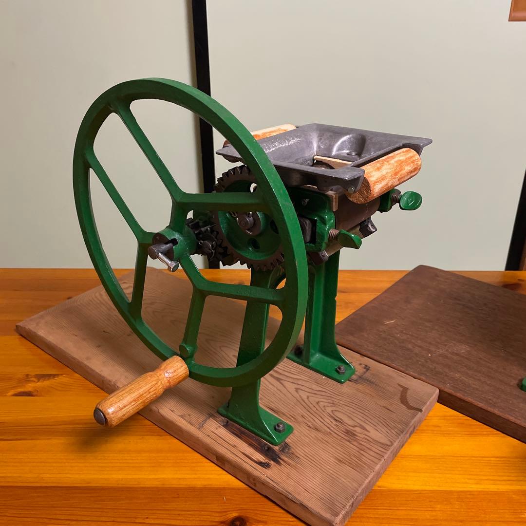 小野式A型 製麺機 手動式 緑色