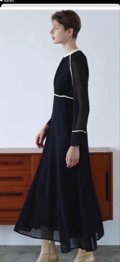 【CLANE】DOT CUT JAQUARD ONE PIECE