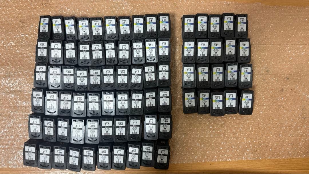 Canon 純正使用済みインクカートリッジ310,311 80個-6