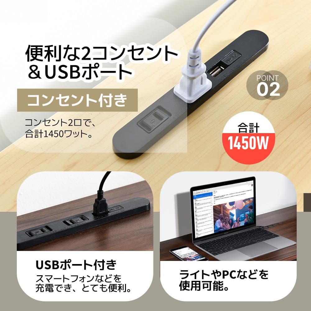 赤字価格！！売切ゴメン！ コンセント・デスク付きロフトベッド　二段　WHITE