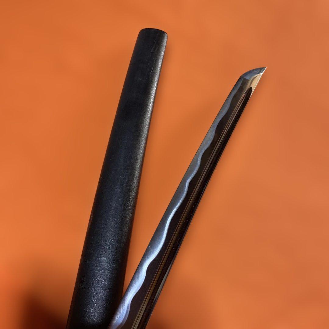 熟練者用高級長尺居合刀 青柄 龍彫透し丸鍔