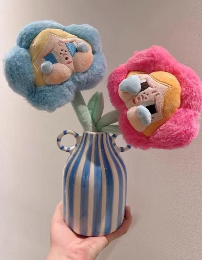 フラワー型ぬいぐるみセット（青・ピンク）