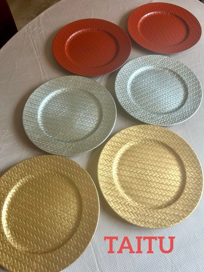 【希少】イタリア製TAITU タイツー サービングプレート3色6枚セット