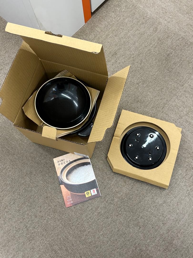 【新品未使用】長谷園 かまどさん四合炊き ACT-04 土鍋 純正品 レシピ付き