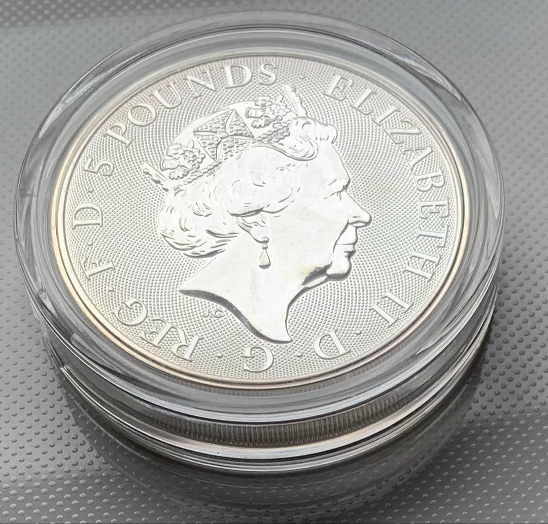 ホワイトライオンオブモーティマー 2oz 銀貨 2020年