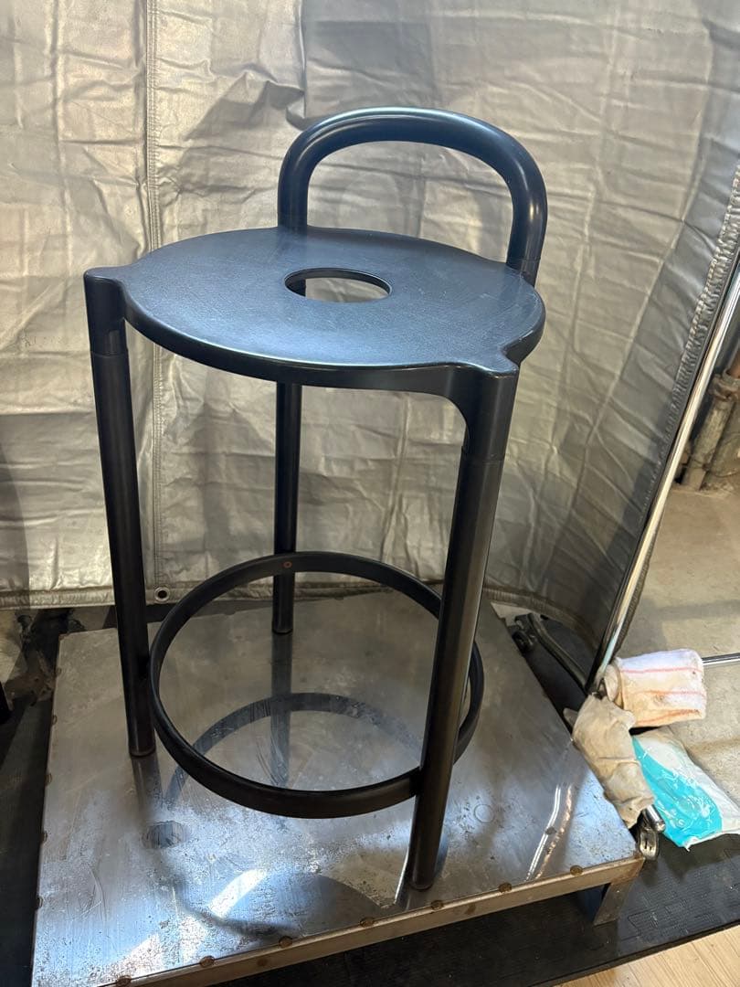 ①希少　Kartell カルテル カウンターチェア　80's? イタリア　円形