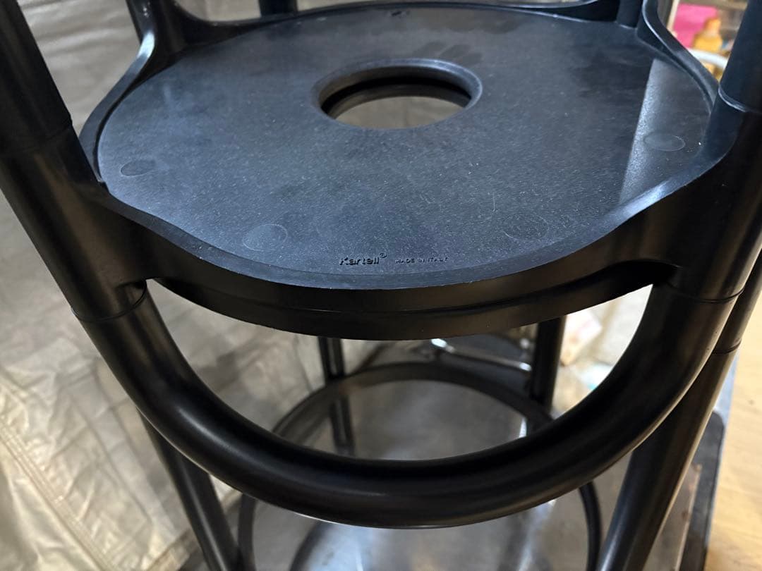 ①希少　Kartell カルテル カウンターチェア　80's? イタリア　円形