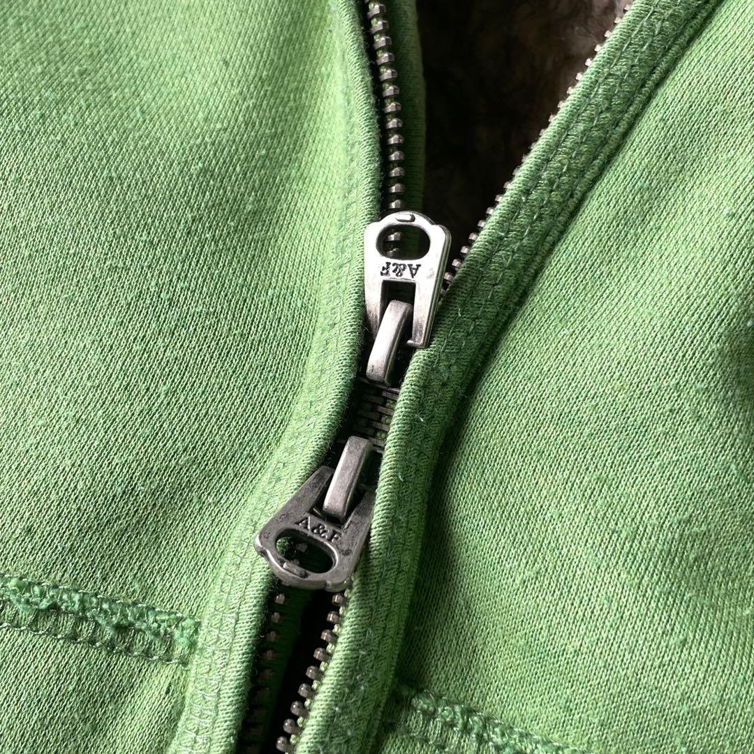 トップス 00s A&F fur double zip up hoodie archive