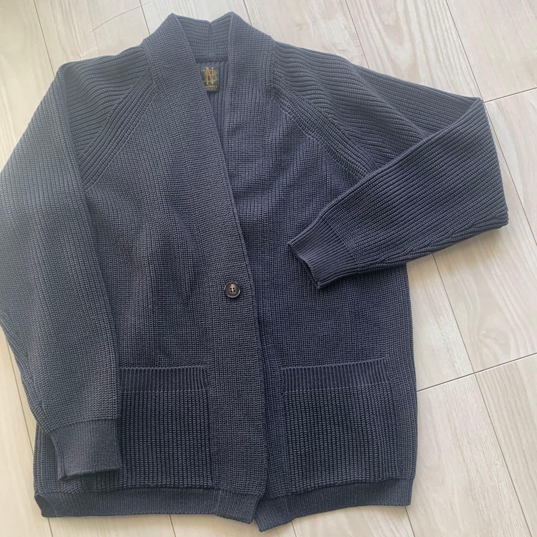 BATONER ニットカーディガン チャコールグレー