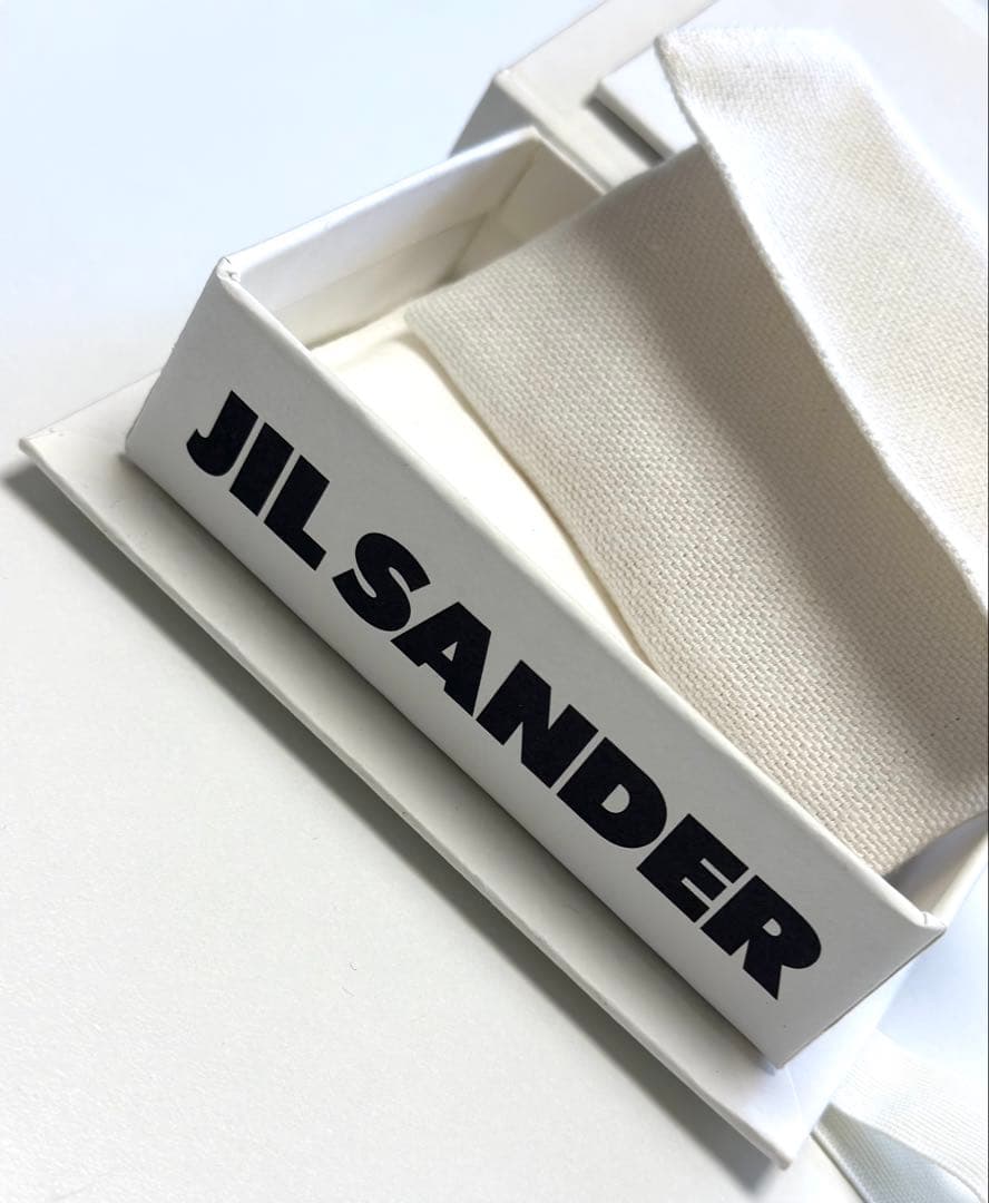 最終値下げ❗️JIL SANDER フープロゴ ピアス ゴールド