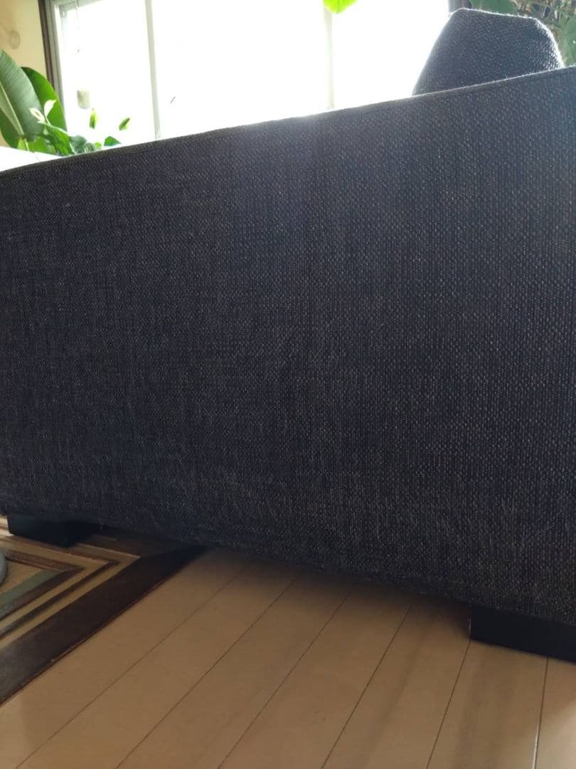 SPIGA ダークグレー ソファ アームテーブル付き