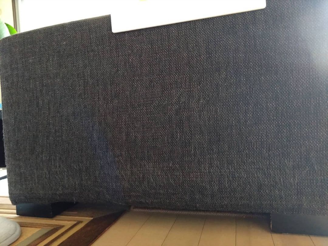 SPIGA ダークグレー ソファ アームテーブル付き