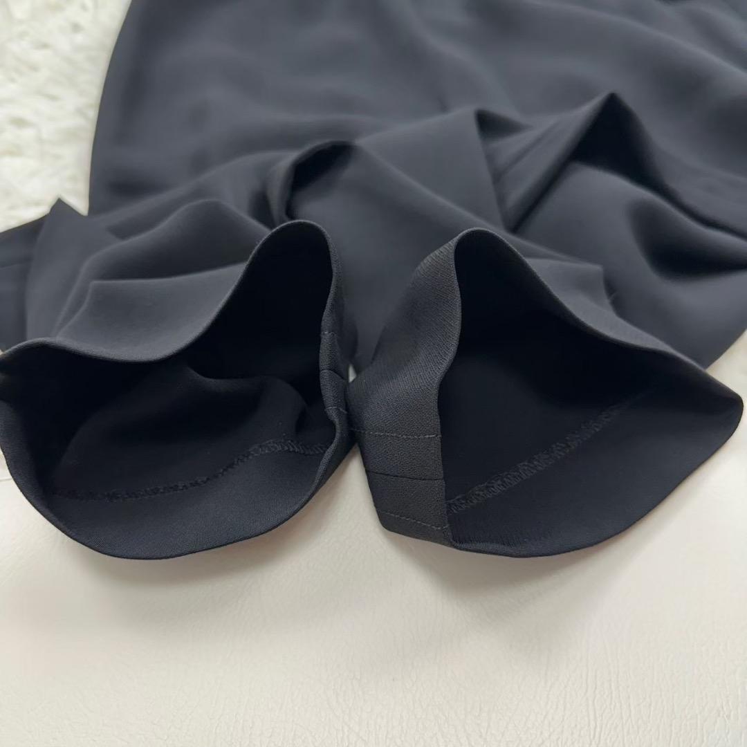 セオリー ノーカラー ホックレス パンツスーツ ブラック Mサイズ ウエストゴム