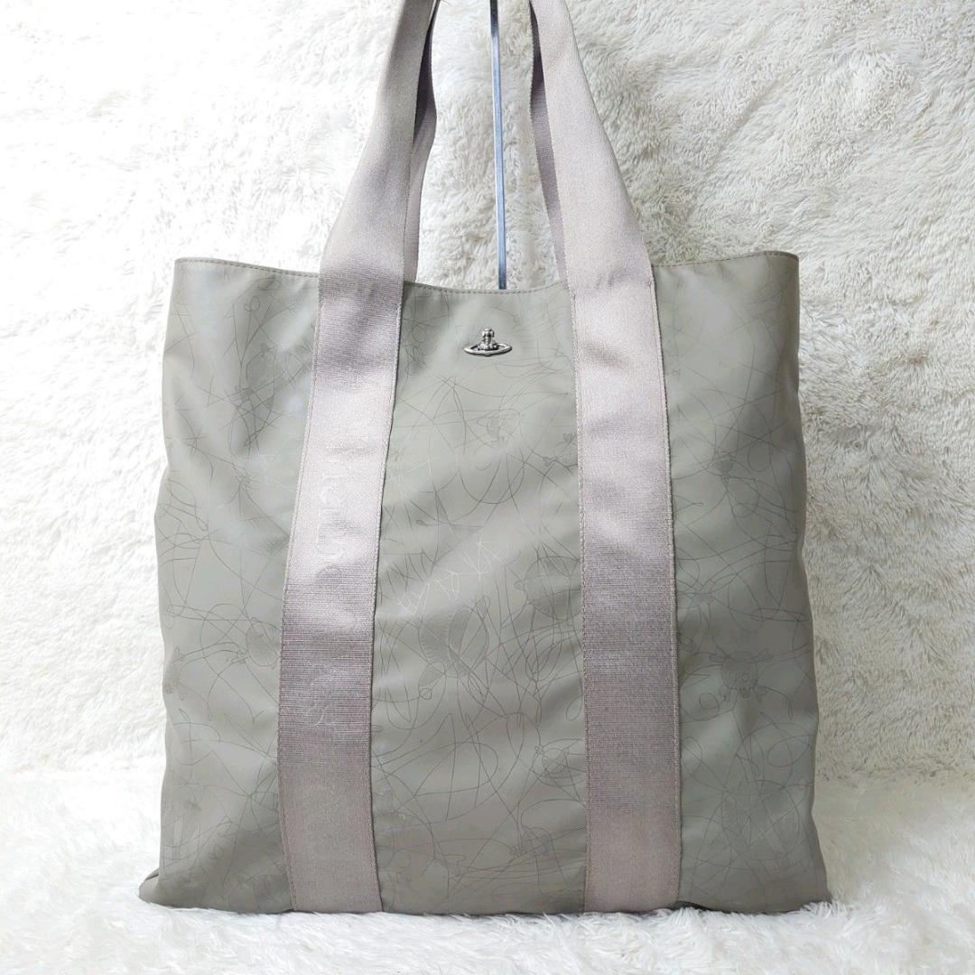 Vivienne Westwood トートバッグ 大容量 オーブ ロゴテープ