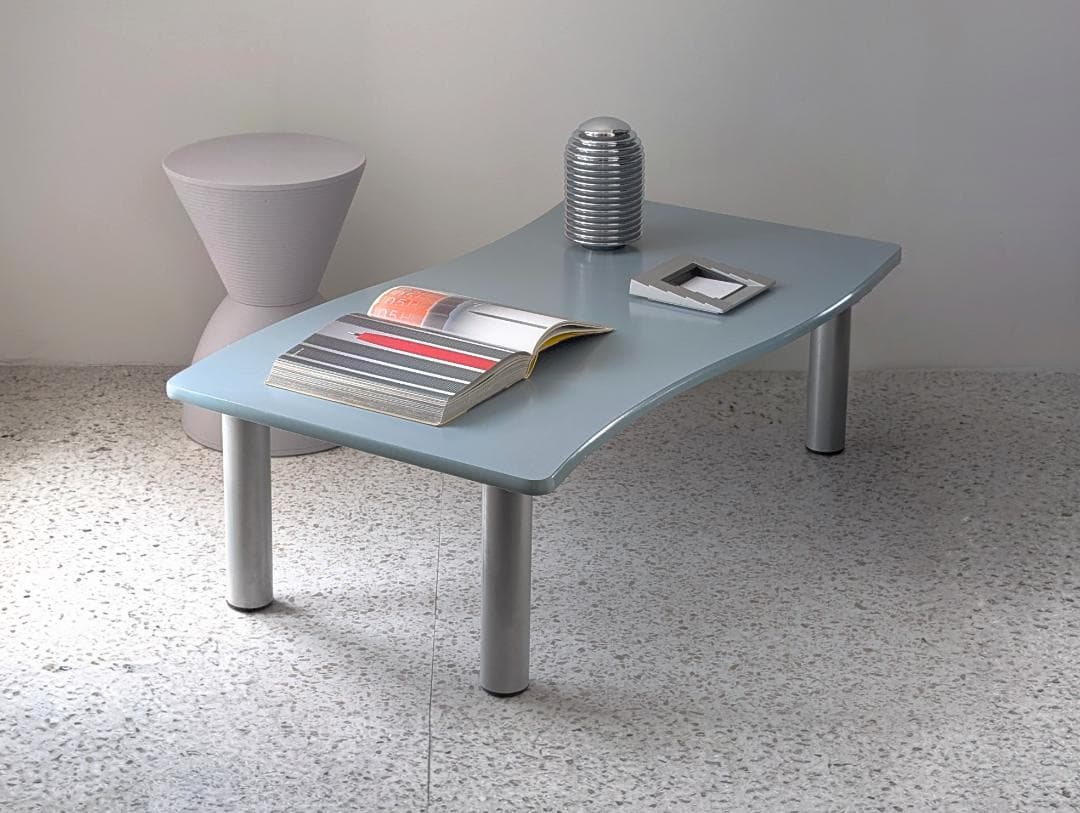 90s ビンテージ フラッグ型 ローテーブル 大きめ展示台 ポストモダン ポップ