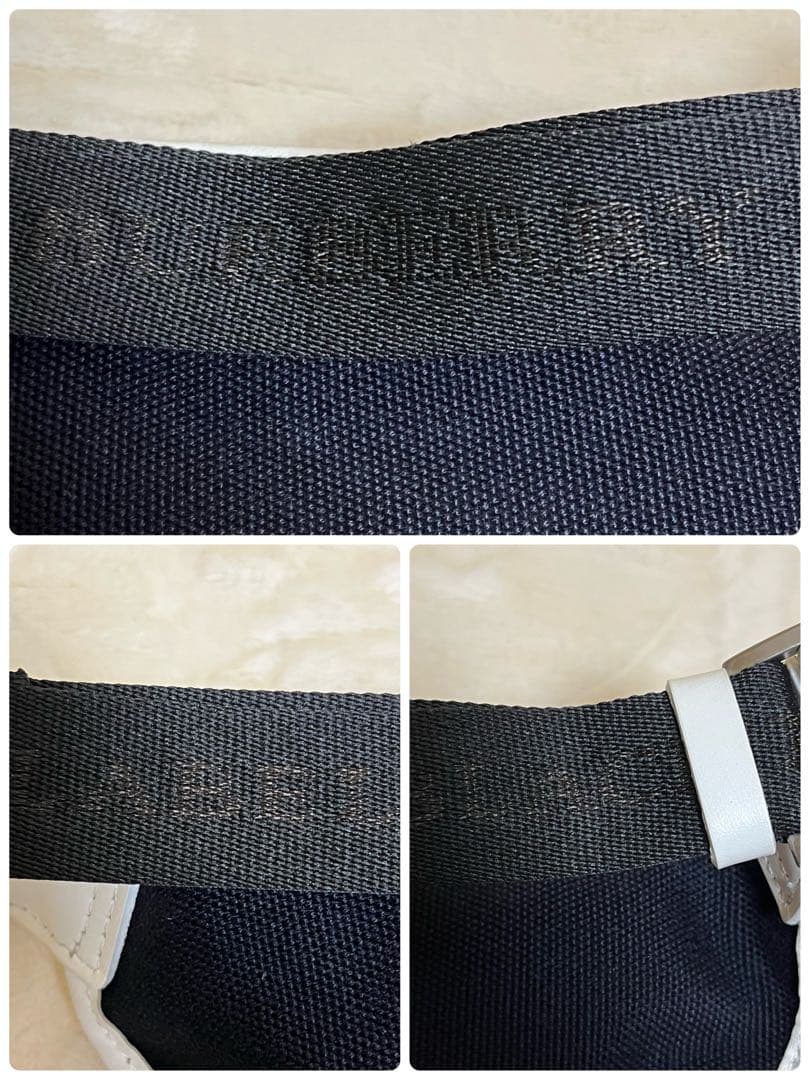 美品★バーバリー ブラックレーベル キャンバス レザー ウエストポーチ