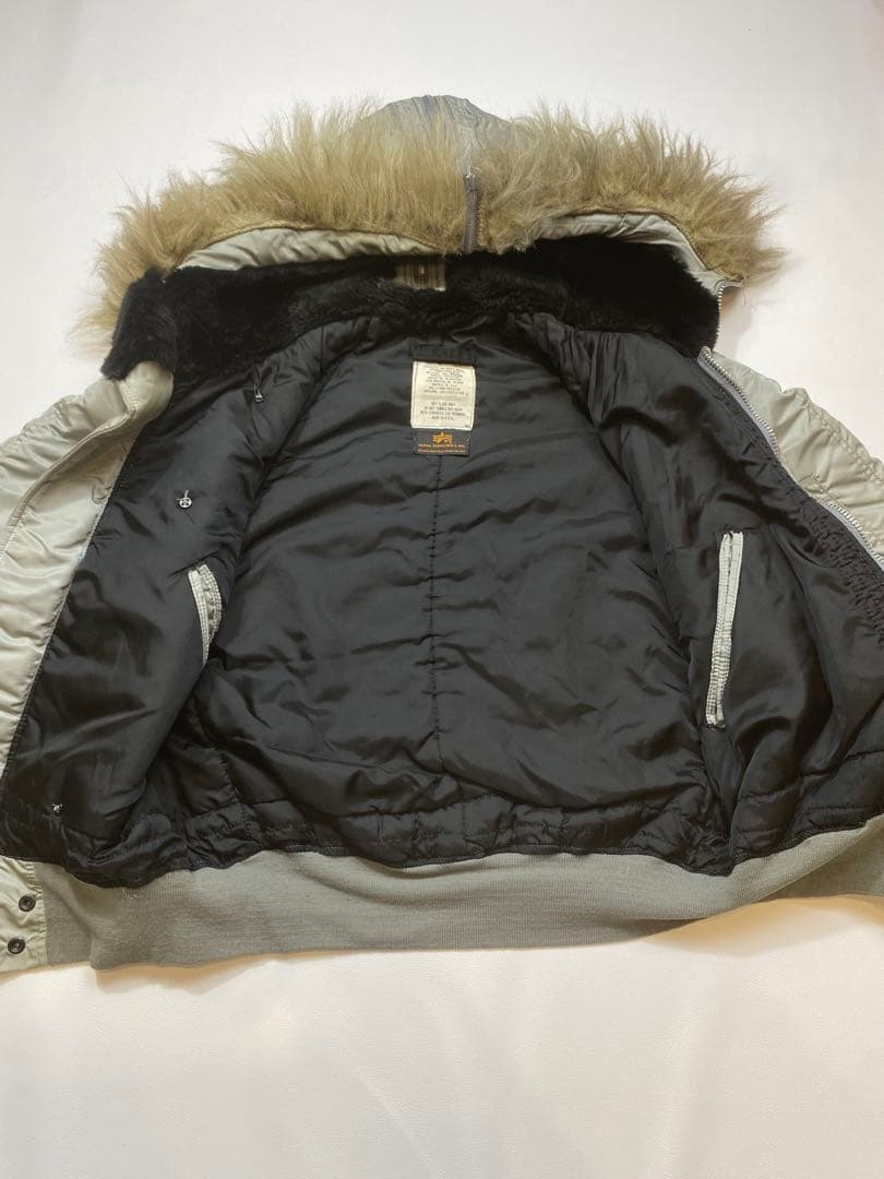 MA-1 AVIREX N-2B フライトジャケット グレー　USA製 M相当