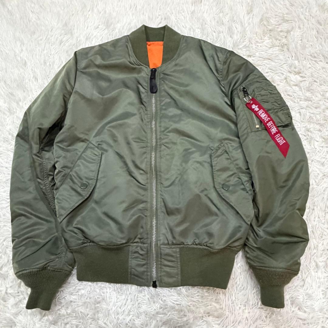 1792　アルファインダストリーズ　MA-1フライトジャケット　M　カーキ