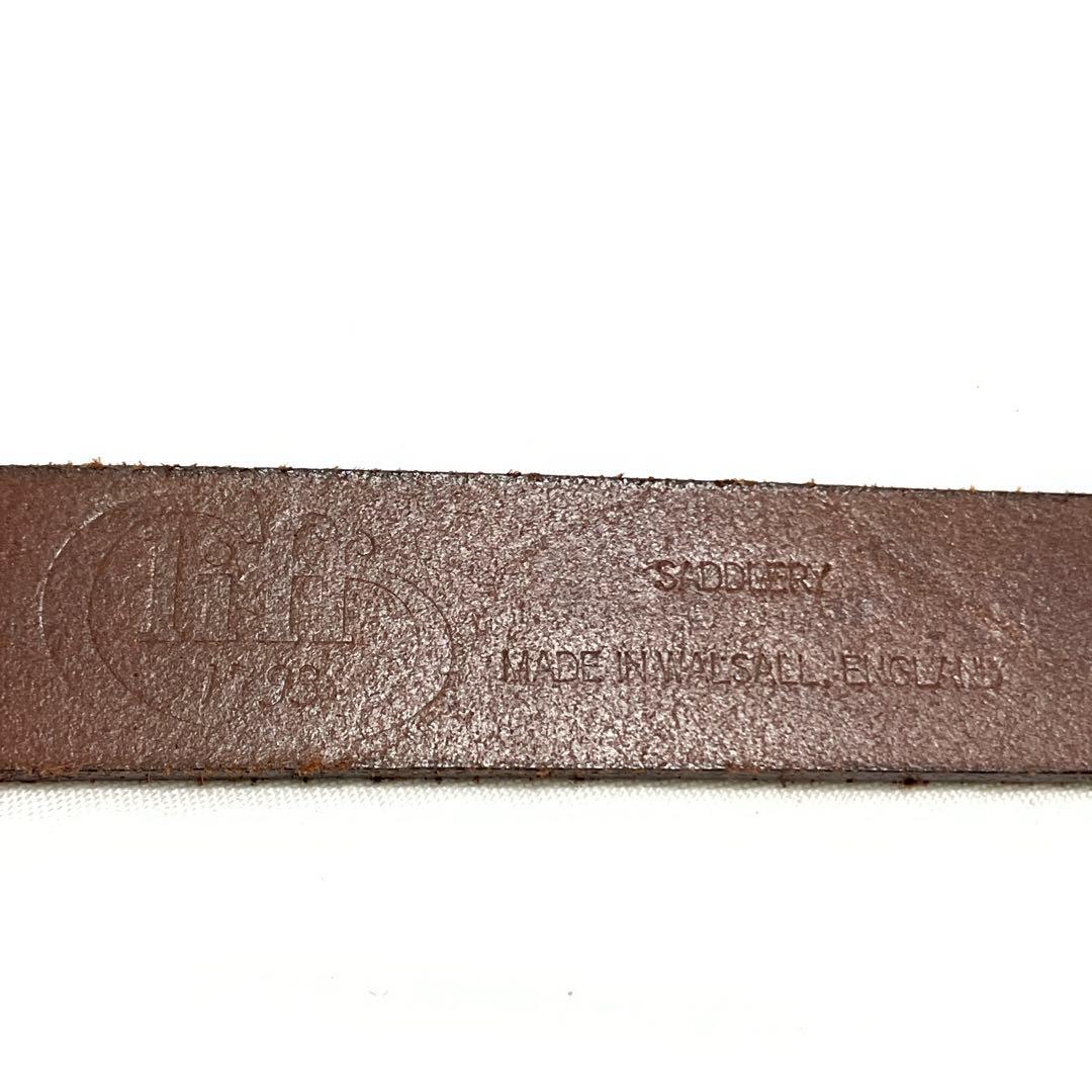 JABEZ CLIFF レザーベルト 32 ブラウン 28mm幅