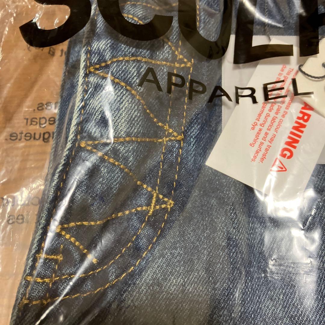 【新品タグ付き】Sculptor ビーズデニム ブルー Sサイズ