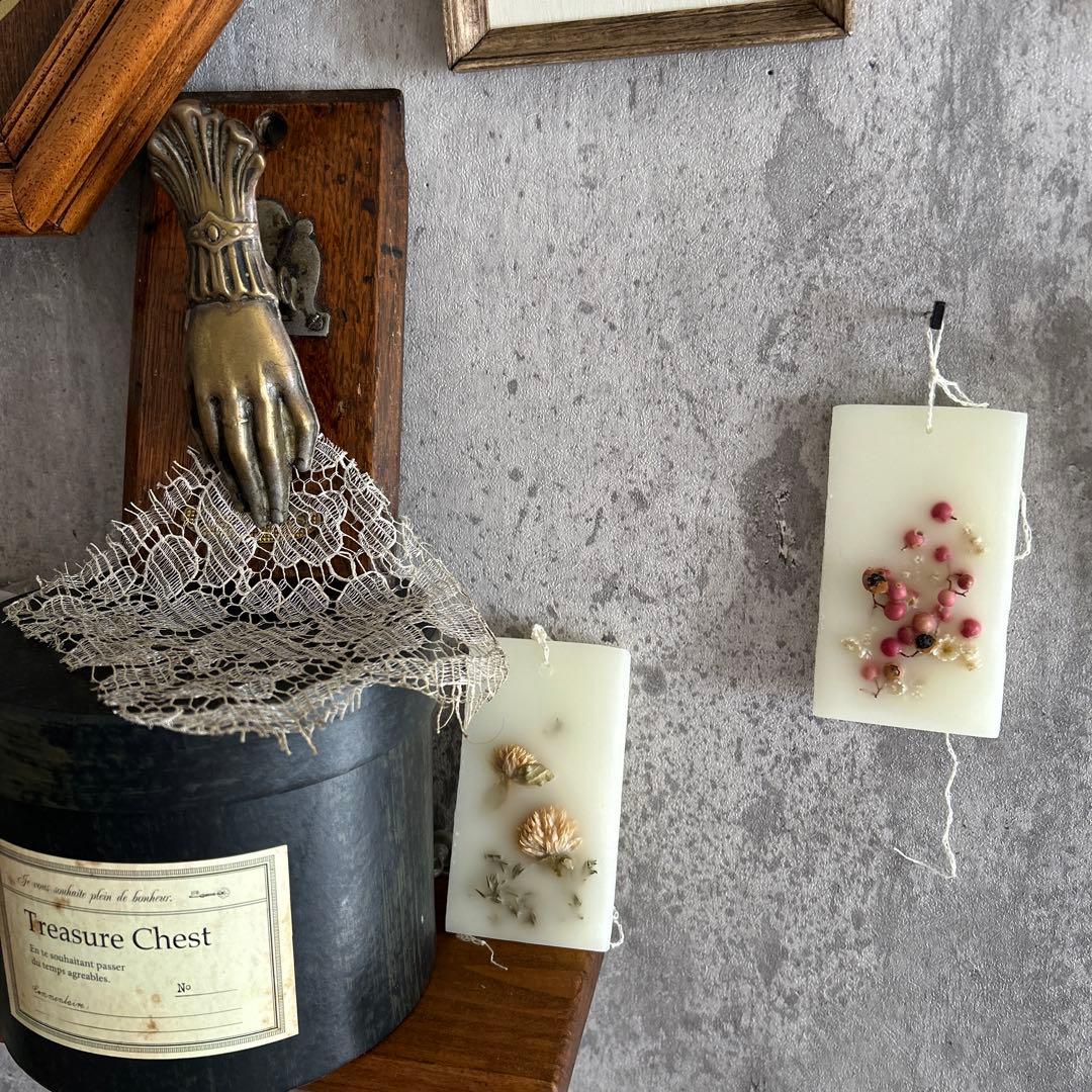 card_ya 蜜蝋のボタニカルタブレット キャンドル