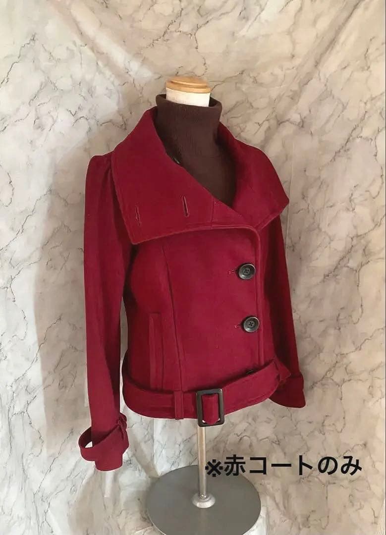 【最終値下げ】昭和レトロ　赤　コート　2way Cloche ビンテージ　￼