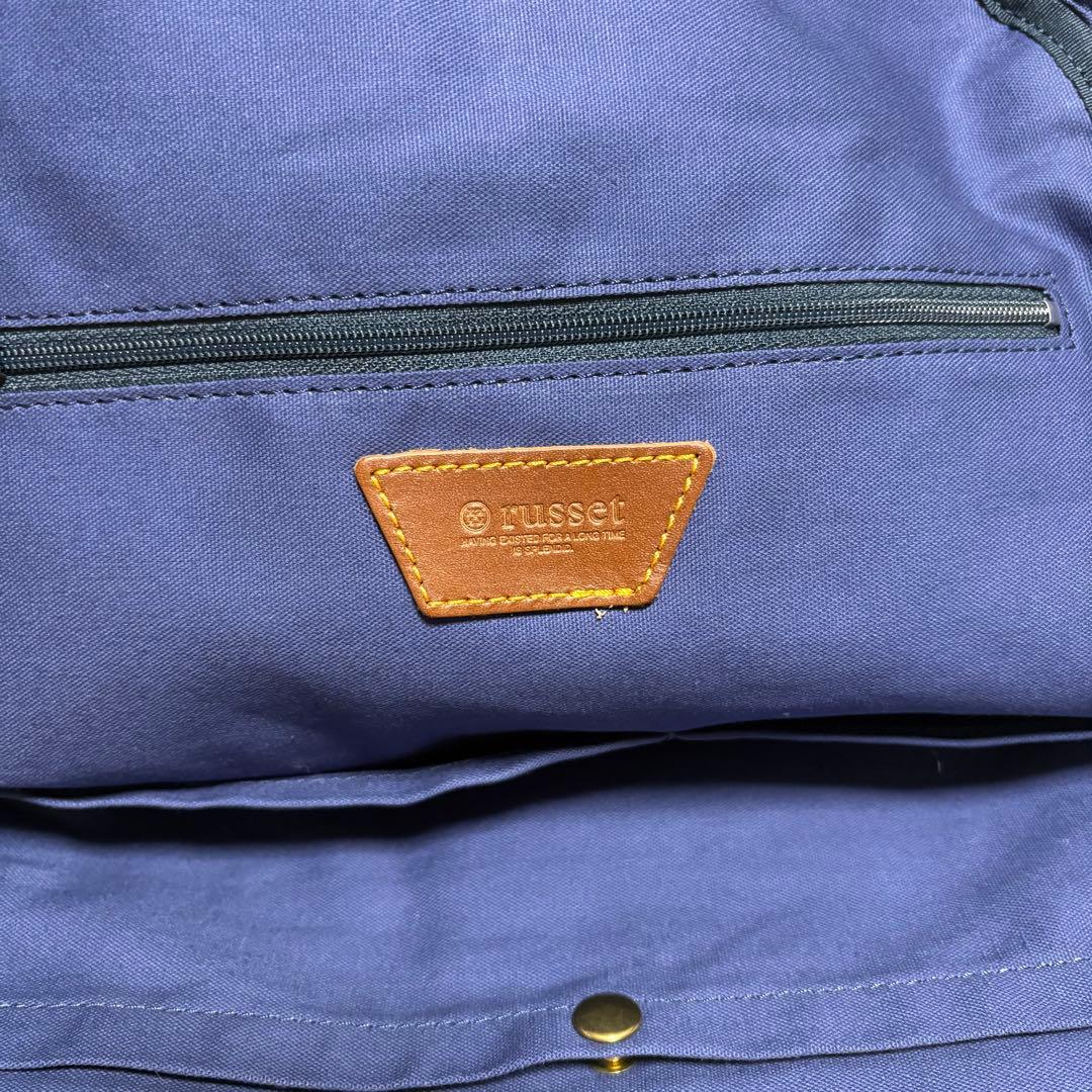 美品 russet ラシット リュック 総柄 ナイロン ネイビー リュックサック